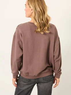 Sweat-shirt brodé col rond FatFace