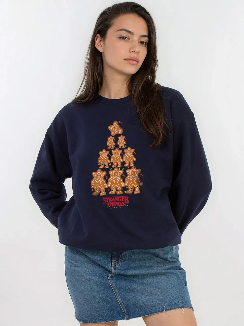 Sweat-shirt de Noël Brands In Stranger Things en pain d’épices