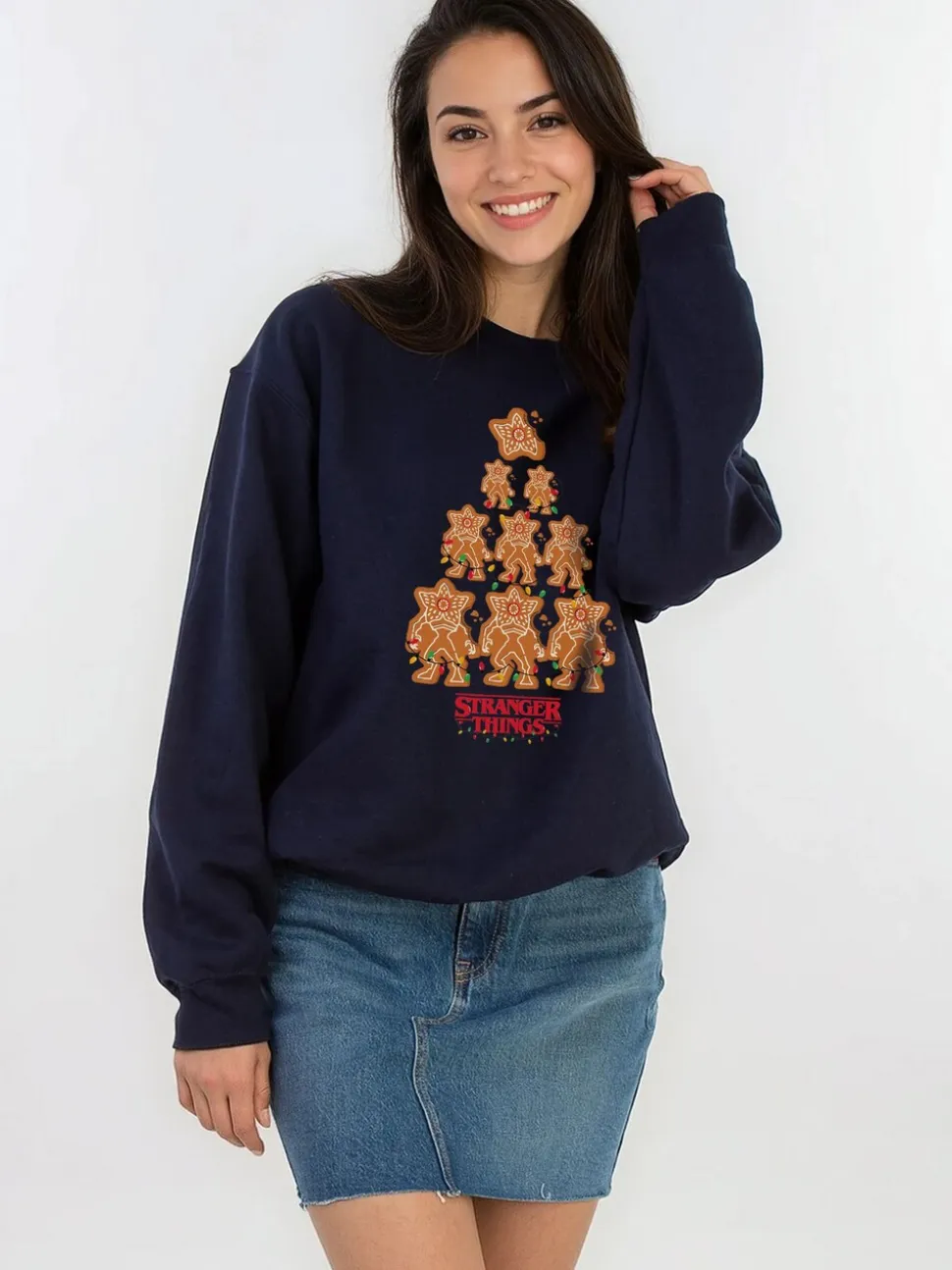 Sweat-shirt de Noël Brands In Stranger Things en pain d’épices