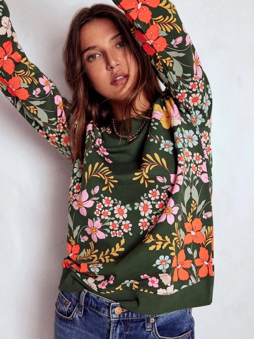 Sweat-shirt imprimé Boden Rosa