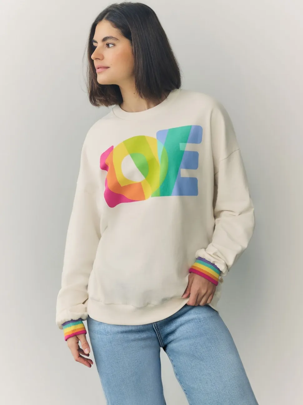 Sweat-shirt Little Bird by Jools Oliver oversize à col rond