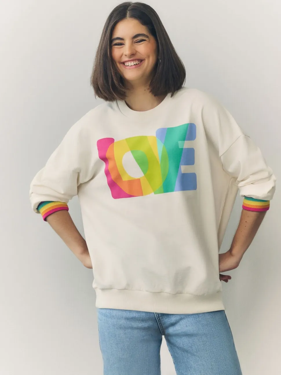 Sweat-shirt Little Bird by Jools Oliver oversize à col rond