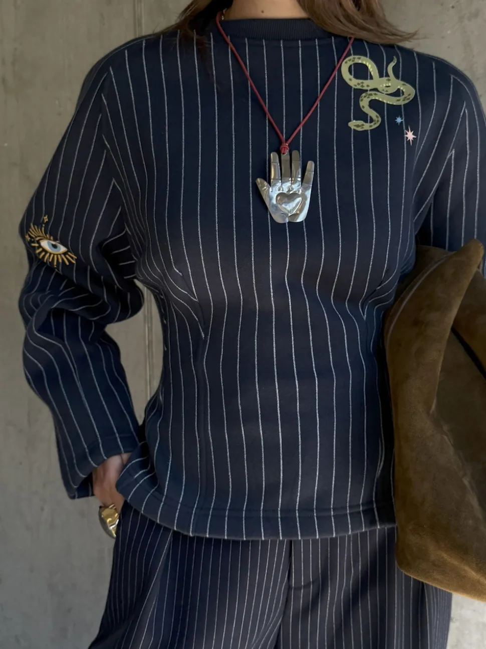 Sweat-shirt Never Fully Dressed Pinstripe Barrel