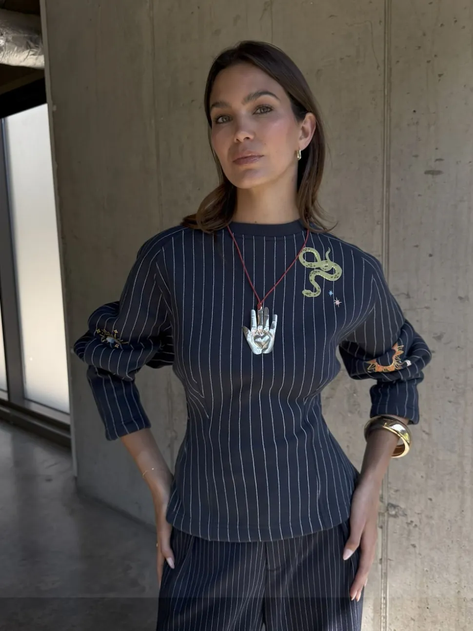 Sweat-shirt Never Fully Dressed Pinstripe Barrel