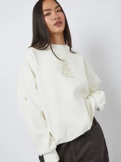 Sweat-shirt Skinnydip Disney Living In A Fantasy Or brodé