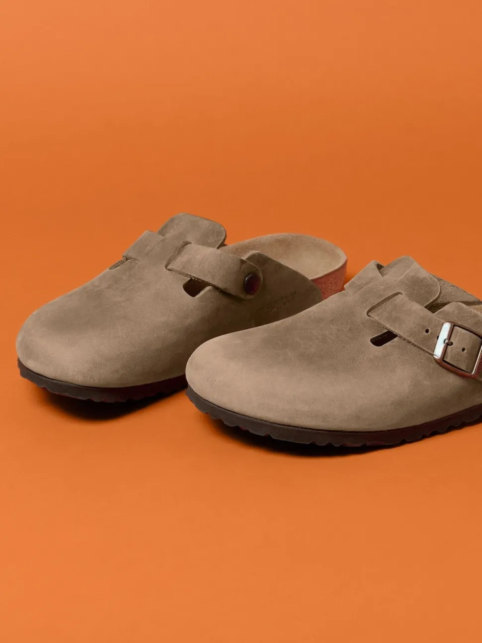 Tabacco marron - Sabots Birkenstock Boston Oil en cuir