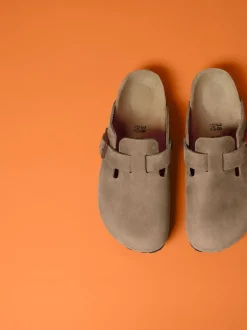 Tabacco marron - Sabots Birkenstock Boston Oil en cuir