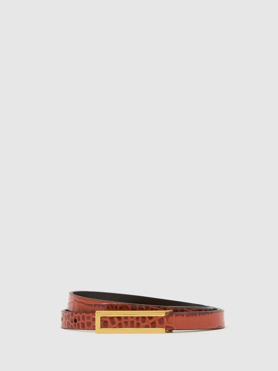 Tan - Ceinture en cuir effet crocodile Reiss Bronya