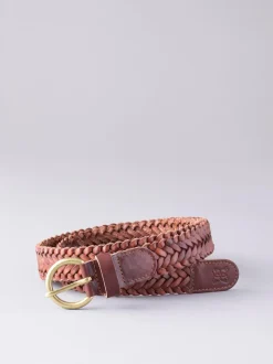 Tan - Lakeland Leather Waverton Woven Ceintures