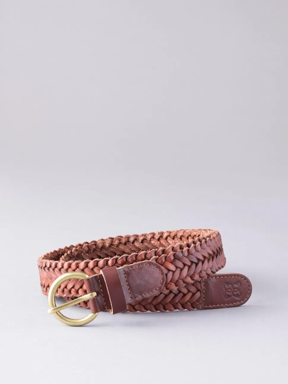 Tan - Lakeland Leather Waverton Woven Ceintures