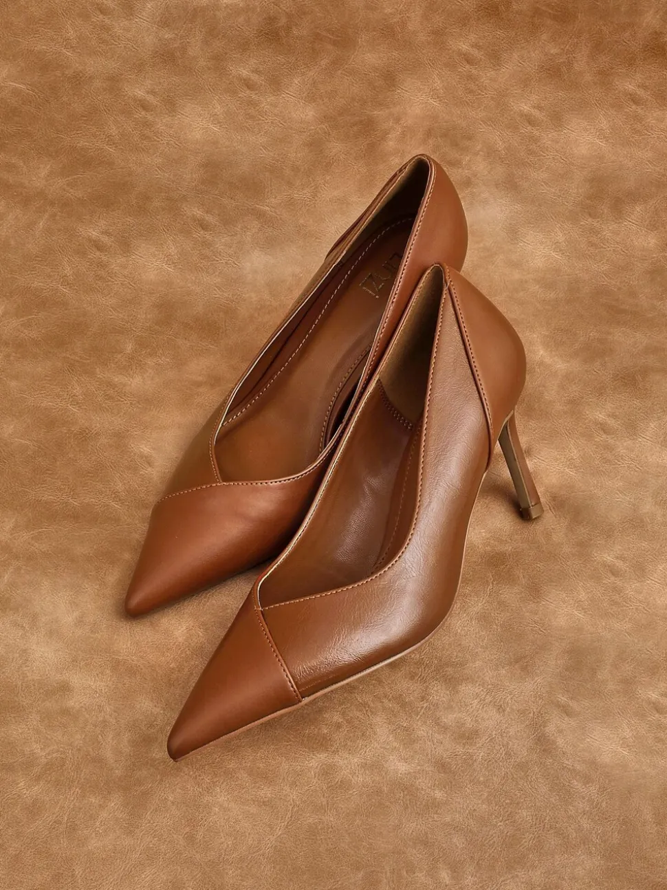 Tan - Linzi Chaussures à talons bicolores style court