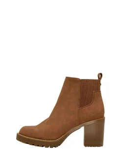 Tan - ONLY Chelsea Bottes/Bottines à talon carré