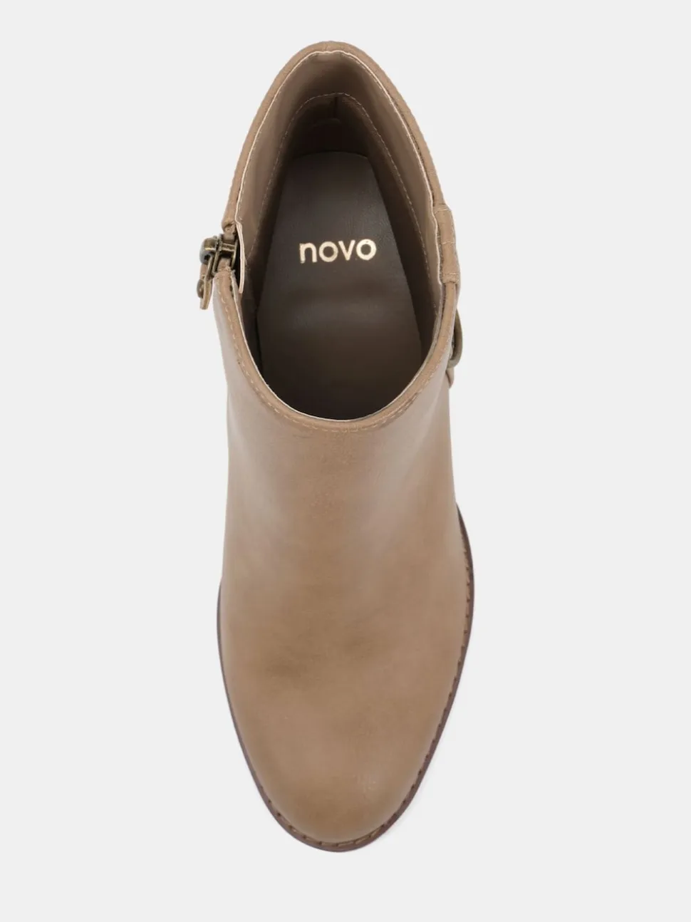 Taupe (Taupe) - Novo Bottes à talons Juliette Coupe large