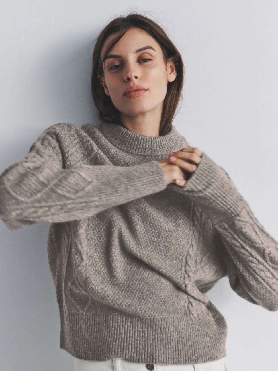 The Set 2 pulls en maille torsadée avec laine