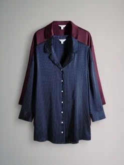 The Set lot de 2 chemises de nuit en satin