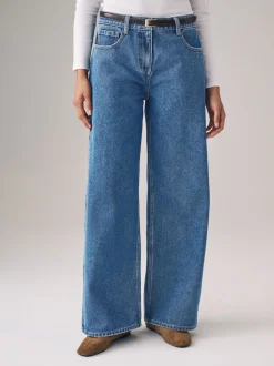 The Set Lot de 2 Denim Jean à jambe large 100% coton