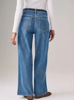 The Set Lot de 2 Denim Jean à jambe large 100% coton
