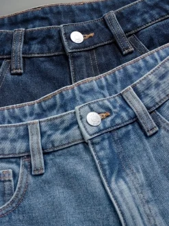 The Set lot de 2 jeans à ourlet retroussé