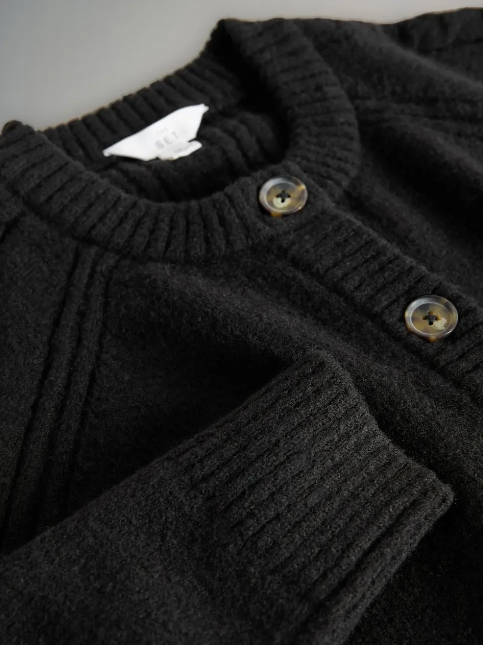The Set lot de 2 Pulls / Cardigans à Col montant