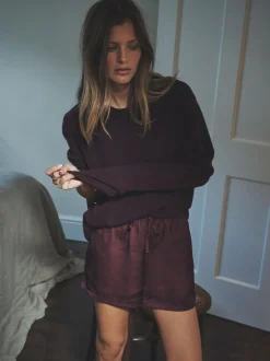 The Set lot de 2 shorts de pyjama en satin