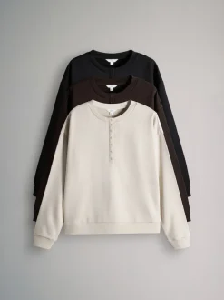 The Set lot de 3 Sweat-shirts Henleys