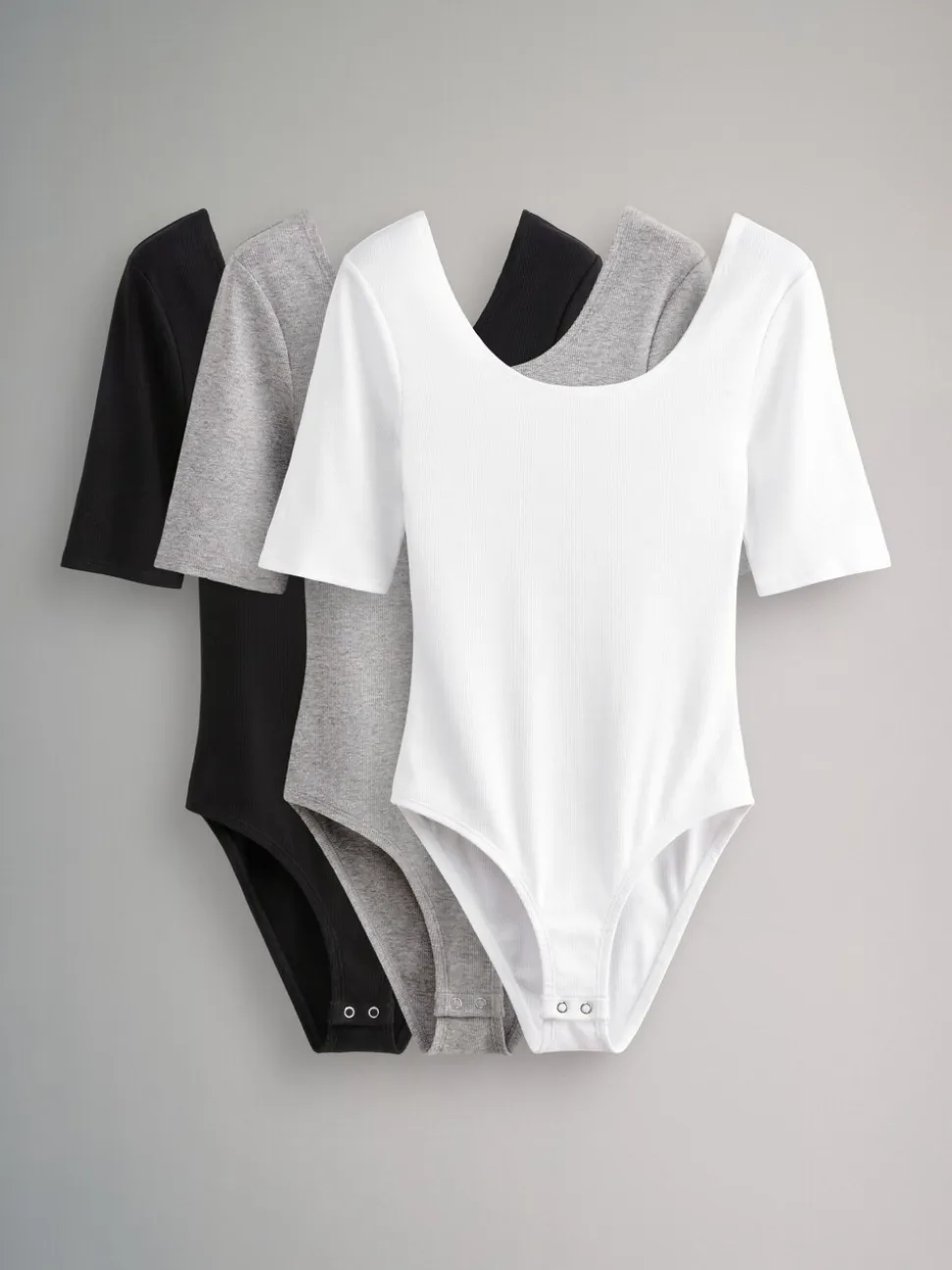 The Set 3{Lot Manches longues nervurées Body