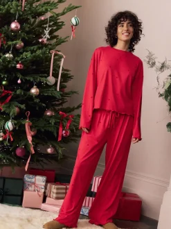 Étoile rouge - Pyjama à manches longues doux cœur