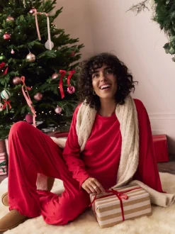 Étoile rouge - Pyjama à manches longues doux cœur