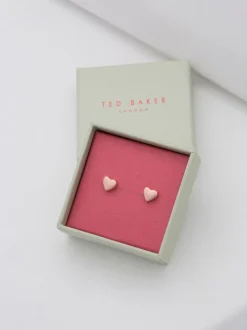 Ton d'or de rose - Ted Baker HARLY : Boucles d’oreilles à petits cœurs