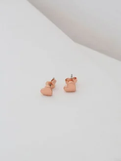 Ton d'or de rose - Ted Baker HARLY : Boucles d’oreilles à petits cœurs
