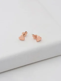 Ton d'or de rose - Ted Baker HARLY : Boucles d’oreilles à petits cœurs
