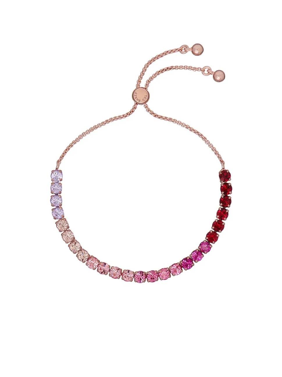 Ton doré/rouge - Ted Baker Tone Melrah: Bracelet Curseur Icon Crystal, cristal transparent