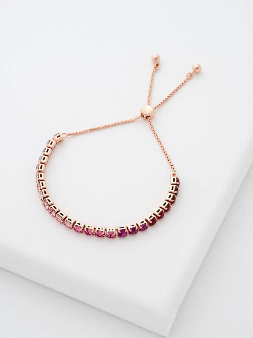 Ton doré/rouge - Ted Baker Tone Melrah: Bracelet Curseur Icon Crystal, cristal transparent