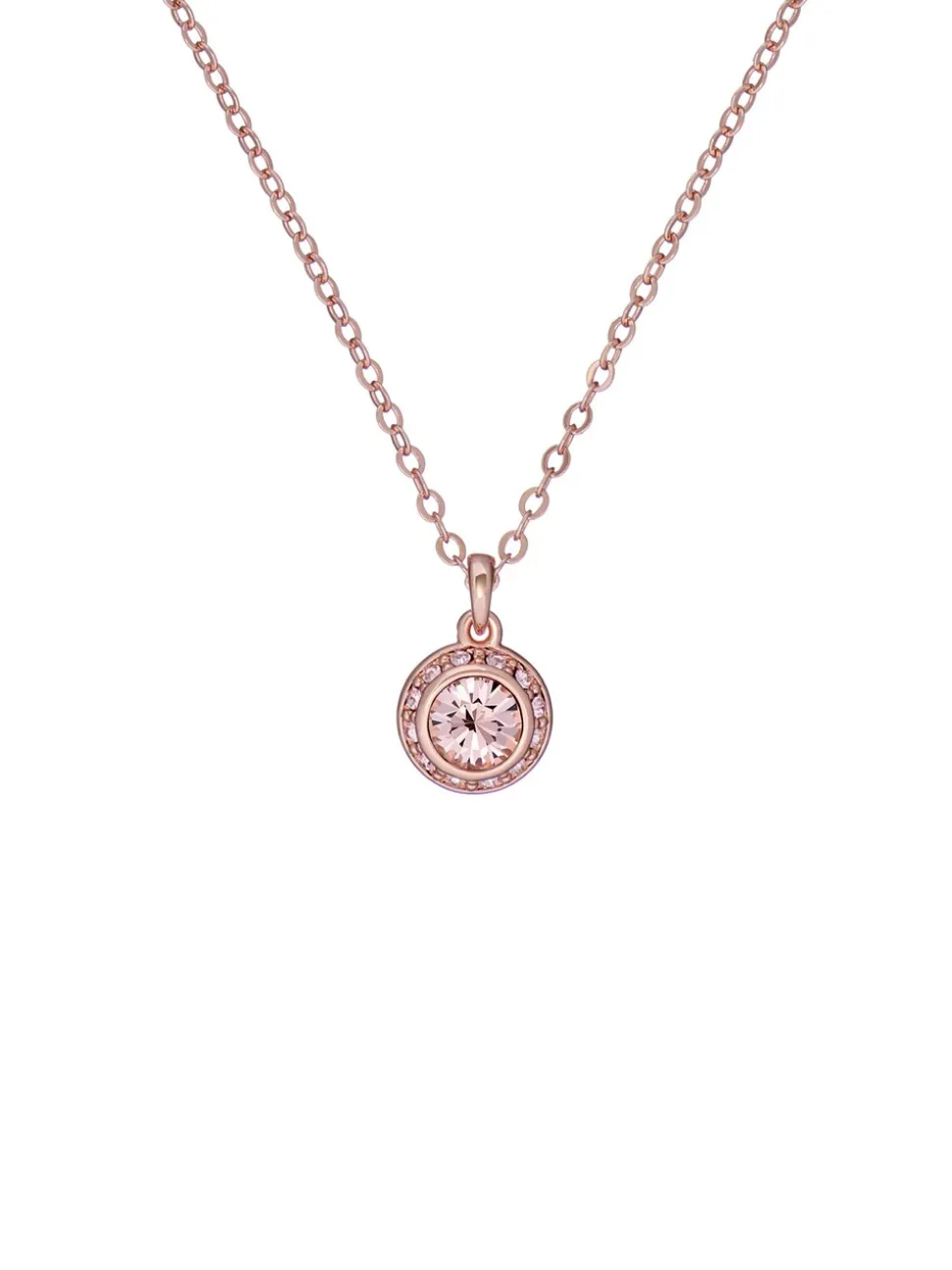 Ton or rose, cristal rose vintage - Ted Baker Tone SOLTELL : Collier avec pendentif en cristal scintillant solitaire