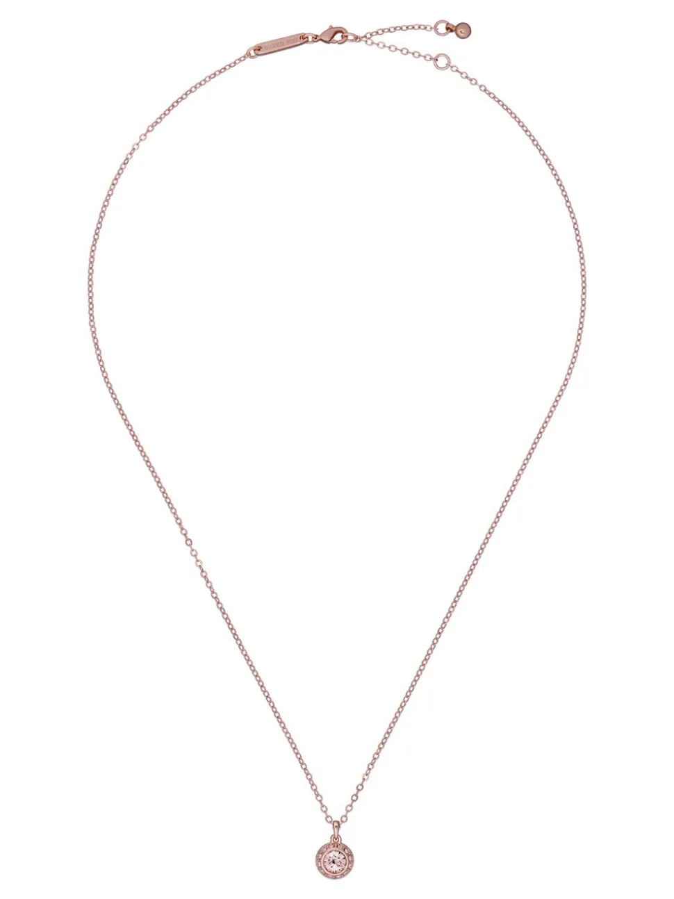 Ton or rose, cristal rose vintage - Ted Baker Tone SOLTELL : Collier avec pendentif en cristal scintillant solitaire