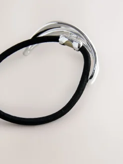 Tonalité argentée - Bobble à cheveux en métal