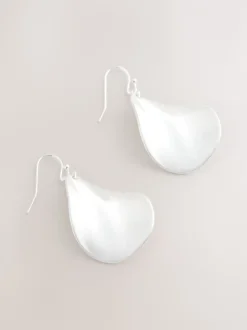 Tonalité argentée - Boucles d’oreilles Wave Petal Drop