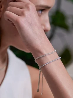 Tonalité argentée - Bracelet de tennis Estella Bartlett
