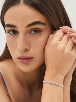Tonalité argentée - Bracelet gradué scintillant