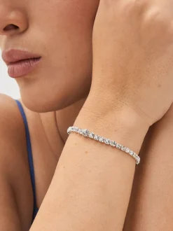 Tonalité argentée - Bracelet gradué scintillant