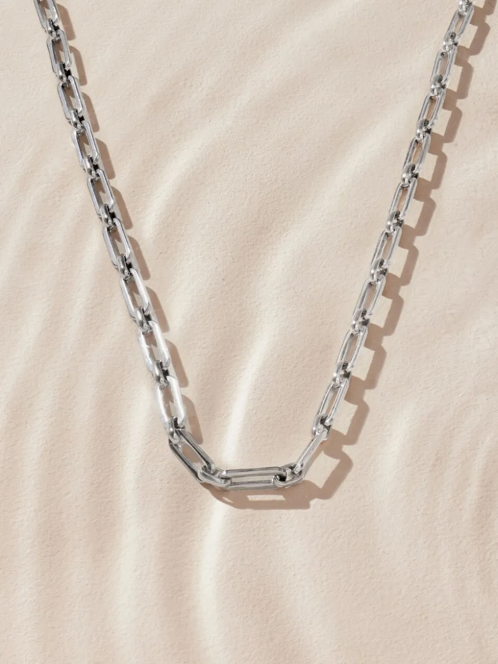 Tonalité argentée - Bracelet en acier inoxydable avec chaîne de trombones