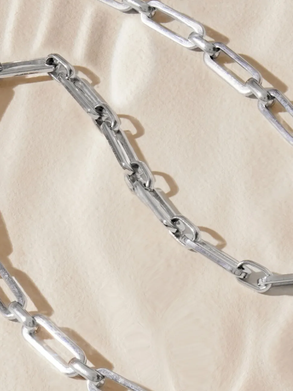 Tonalité argentée - Bracelet en acier inoxydable avec chaîne de trombones