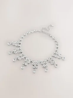 Tonalité argentée - Collier de bijoux Statement