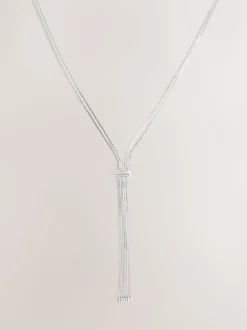 Tonalité argentée - Collier Slinky Chain Y Profile