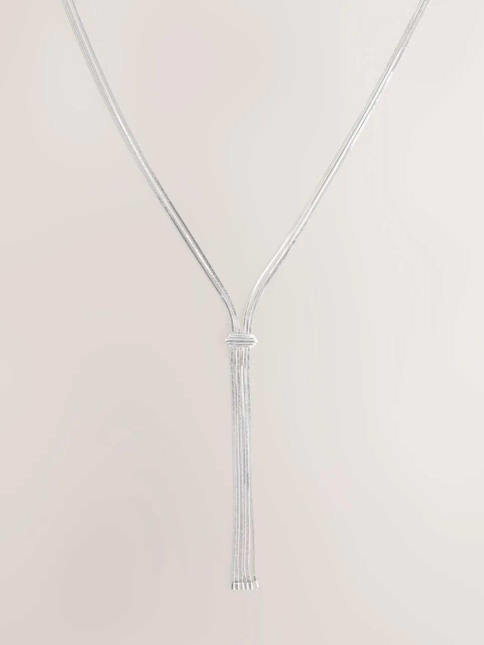 Tonalité argentée - Collier Slinky Chain Y Profile