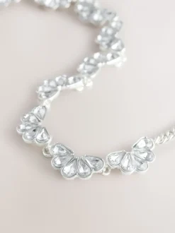 Tonalité argentée - Collier de bijoux scintillants