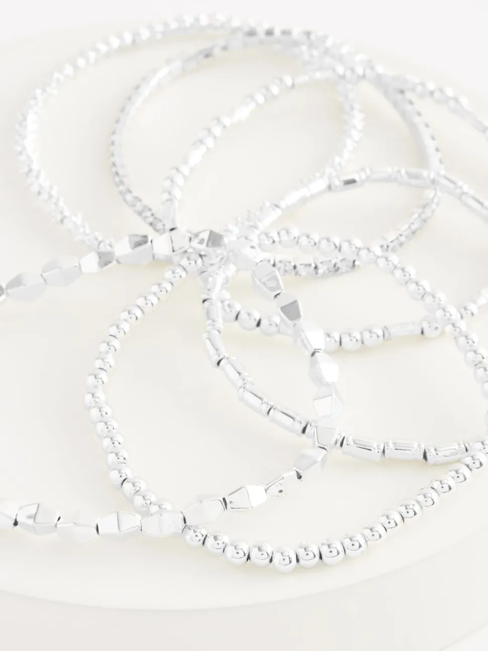 Tonalité argentée - Lot de bracelets extensibles scintillants