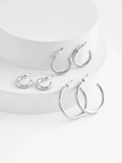 Tonalité argentée - Paquet de boucles d'oreilles 3