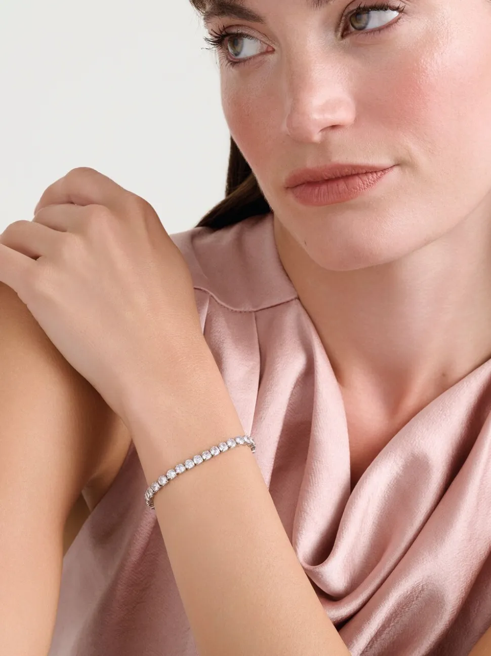 Tonalité argentée - Ted Baker Tone Melrah: Bracelet Curseur Icon Crystal, cristal transparent