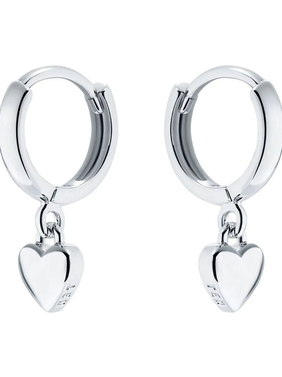Tonalité argentée - Ted Baker HARRYE : Boucles d’oreilles Tiny Heart Huggie